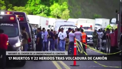 Choca un camión en Tepic, hay 17 muertos y 22 heridos. Magda González, 03 de agosto de 2023