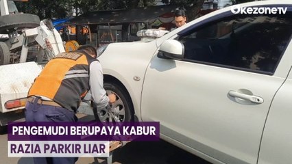 Download Video: Diwarnai Aksi Pengemudi yang Coba Kabur,  Petugas Razia Parkir Liar di Jakpus