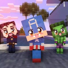 CHICKEN WINGS MEME HULK, DR.STRANGER, CAPTAIN AMERICA - Minecraft Animation