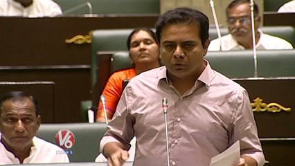 Minister KTR Speaks About Jobs Creation In State _ Telangana Assembly _ V6 News
