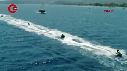 Sosyal medyadan izinsiz jet ski kiralayan 2 Rus'a sınır dışı kararı
