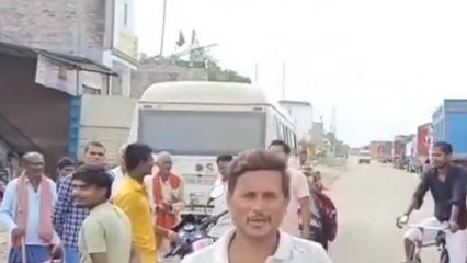 कैमूर: सवारियों से भरी बस का अचानक ब्रेक हुआ फेल, मचा हड़कंप