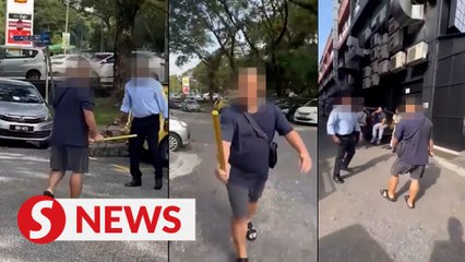 Man nabbed for assaulting two people with metal bar