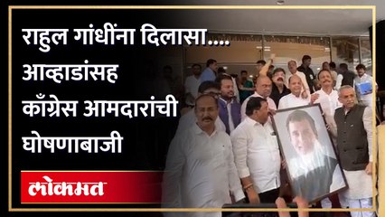 राहुल गांधींना दिलासा मिळताच विधानभवनात काँग्रेस आमदारांचा जल्लोष