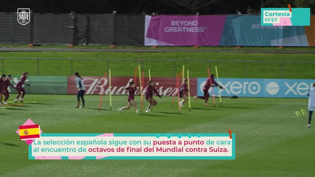 Entrenamiento de la Selección previa al Suiza-España de octavos