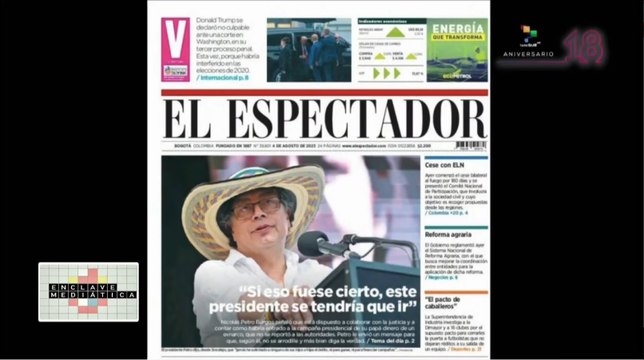 Enclave Mediática 04-08: Gobierno de Colombia y ELN comienzan cese al fuego