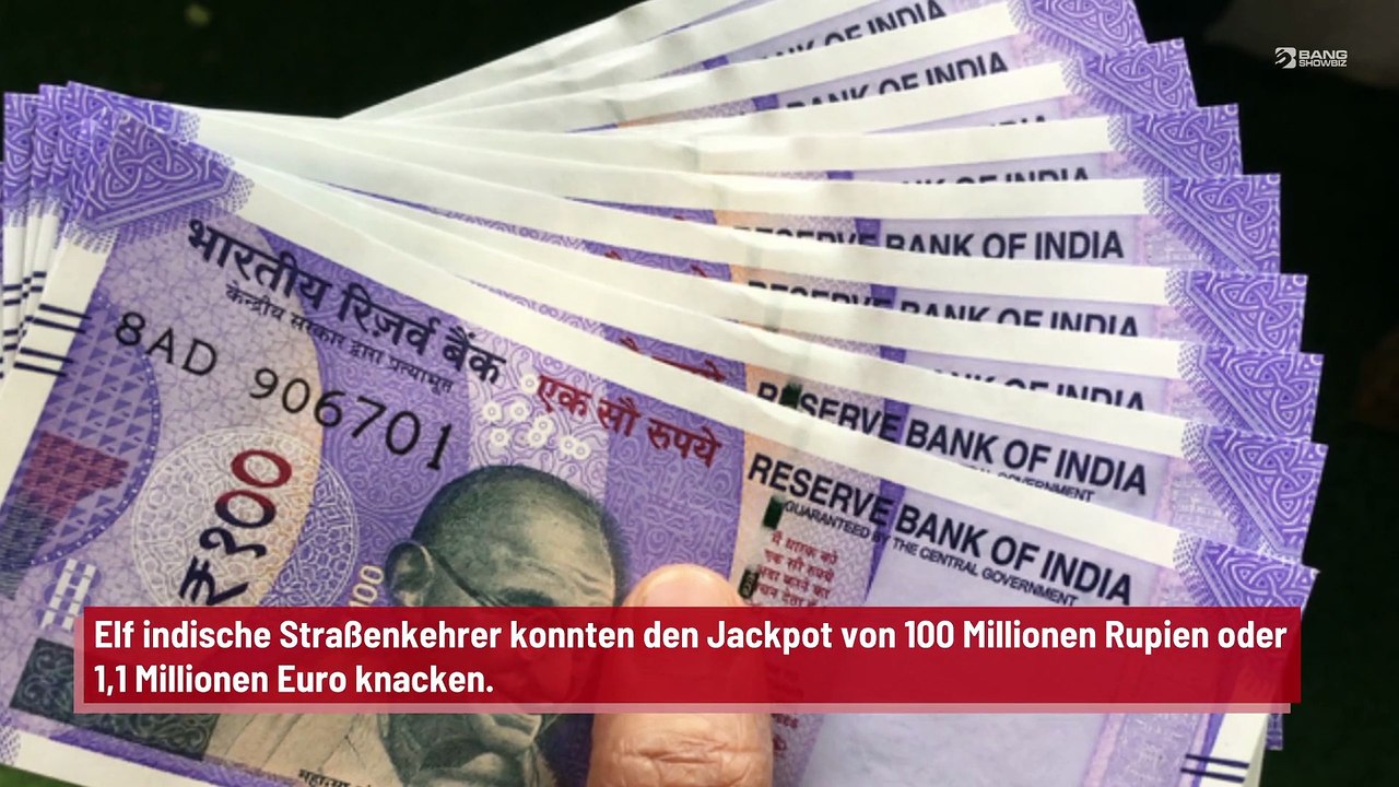 Elf indische Straßenkehrer schlossen sich zusammen, um Lotto zu spielen und den Jackpot zu gewinnen