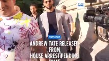 Controversial influencer Andrew Tate released from house arrest in Romania pending trial