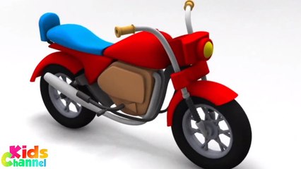 Bike Formation, Car Cartoon Videos And Street Vehicles For Kids