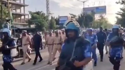 సిద్ధిపేట: జిల్లా కేంద్రంలో ఫ్లాగ్ మార్చ్ నిర్వహణ