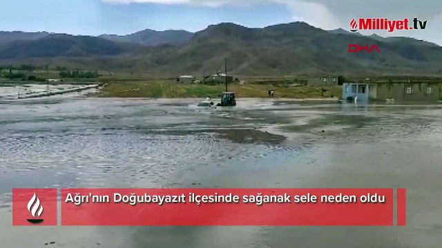 Ağrı'da sel! Türkiye- İran kara yolunda ulaşım tek şeritten sağlanıyor