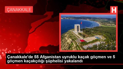 Download Video: Çanakkale'de 55 Afganistan uyruklu kaçak göçmen ve 5 göçmen kaçakçılığı şüphelisi yakalandı