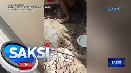 Mistulang batong natagpuan sa baybayin, umuusok at tila nasusunog | Saksi