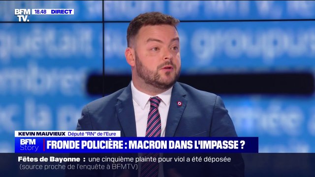 Kevin Mauvieux (RN): l'objectif d'Emmanuel Macron, Gérald Darmanin et le préfet de police de Paris est de mettre la pression aux policiers pour qu'ils se taisent