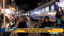 Cusco: reportan largas colas de turistas extranjeros y nacionales para tren a Machu Picchu