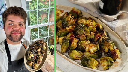 How to Make Crispy Smashed Brussels Sprouts With Balsamic Parmesan