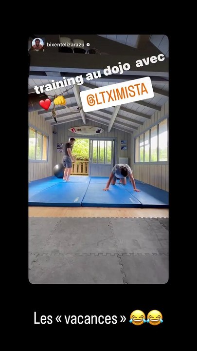 ltximista Lizarazu de passage en France a partagé une vidéo avec son père Bixente Lizarazu le 4 août 2008.