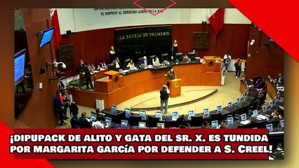 ¡VEAN! ¡Dipupack de Alito y porra del Sr. X. es aplastada por Margarita García por defender a Creel!
