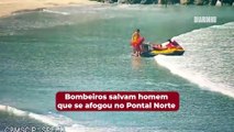 Bombeiros salvam homem que se afogou na praia de Balneário Camboriú