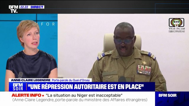 Niger: La communauté internationale est unie pour demander le retour à l'ordre constitutionnel et la libération du président Bazoum , affirme Anne-Claire Legendre (Quai d'Orsay)