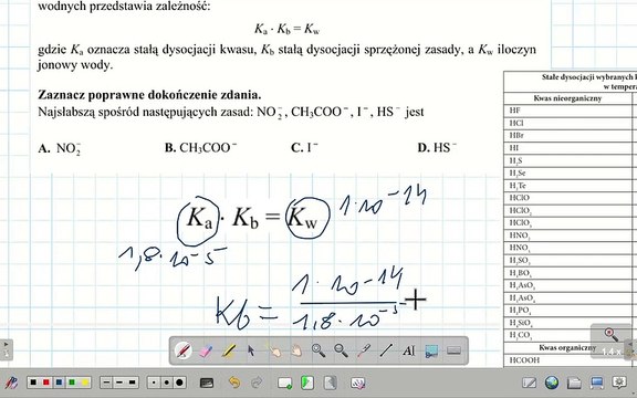 ZADANIE 4 CKE 2015 PRZYKŁADOWY IM KWAS MOCNIEJSZY TYM SLABSZA ZASADA. #chemia #chemistry