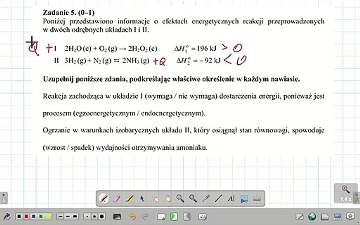 ZADANIE 5 CKE 2015 PRZYKŁADOWY REG PRZEKORY TEMPERATURA. #chemia #chemistry