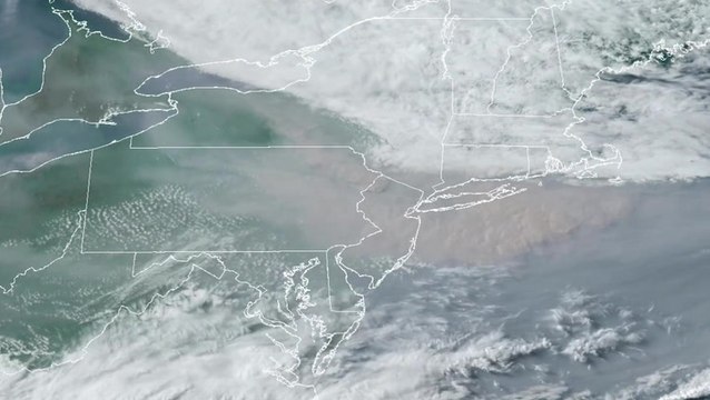 Amazing NOAA Satellite Time-Lapse Of Wildfire Smoke Over NYC
