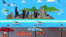 Animation video - building -cars - boats