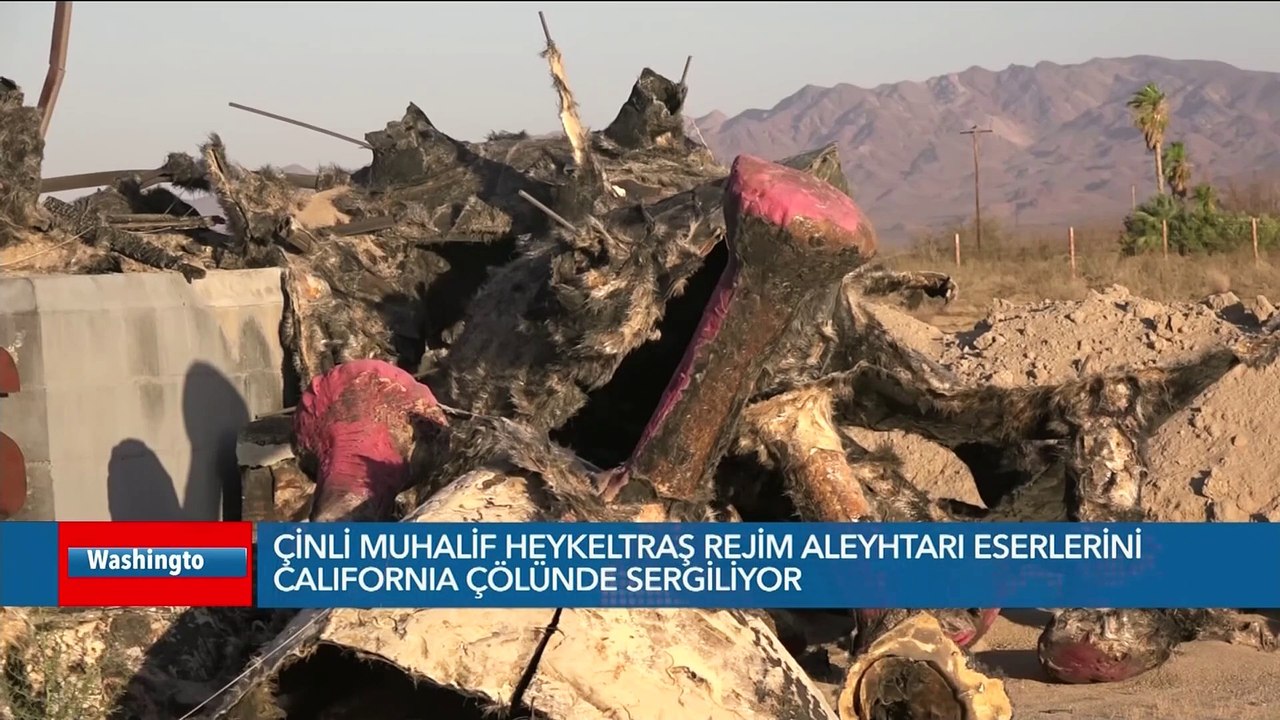 Çinli muhalif heykeltraş eserlerini California çölünde sergiliyor