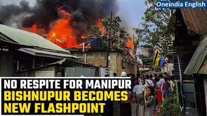 Download Video: Manipur: Bishnupur witnesses renewed clashes and heavy firing; Several houses burnt down