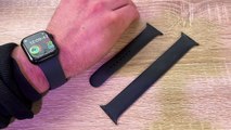 how to remove apple watch band, change and fasten Apple watch bands (Series 7) - solo loop and sport band DIY