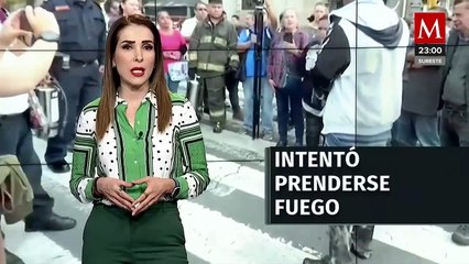 Un artesano otomí intenta prenderse fuego porque no le permitieron poner su puesto