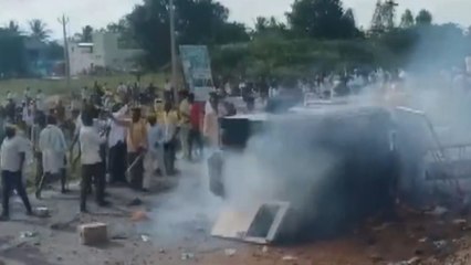 चंद्रबाबू नायडू के दौरे के दौरान TDP और YSRCP के बीच हुई झड़प, जमकर हुआ पथराव, गाड़ियों को लगा दी आग