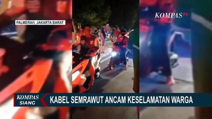 Pengemudi Ojol Tewas Diduga Akibat Hindari Kabel yang Menjuntai di Palmerah
