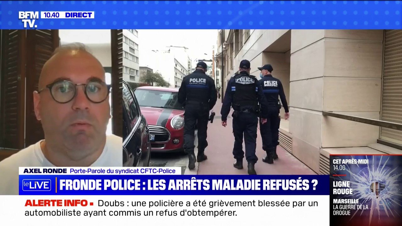 Fronde des policiers: "On est démotivés" affirme Axel Ronde, porte-parole du syndicat CFTC-Police