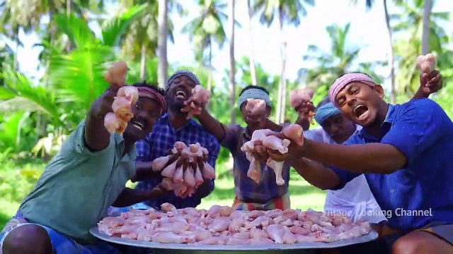 FRIED CHICKEN DRUMSTICK _ Chicken Fry Recipe with Mashed Potato _ Chicken Recipe Cooking In Village