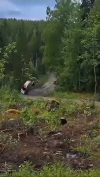 WRC Finland 2023 Day 2 Rovanpera Big Crash Roll Amateur