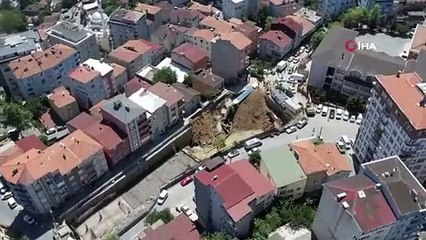 Sarıyer'de yol çöktü! Binalarda yaşayanlar tahliye edildi