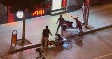 Çorum'da moto-kurye akaryakıt zamlarına tepki gösterdi: Al bu bidon benzini, kendin çalış