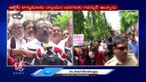 TSRTC Union Leader Speaks With Media After Meet With Governor Tamilisai | V6 News