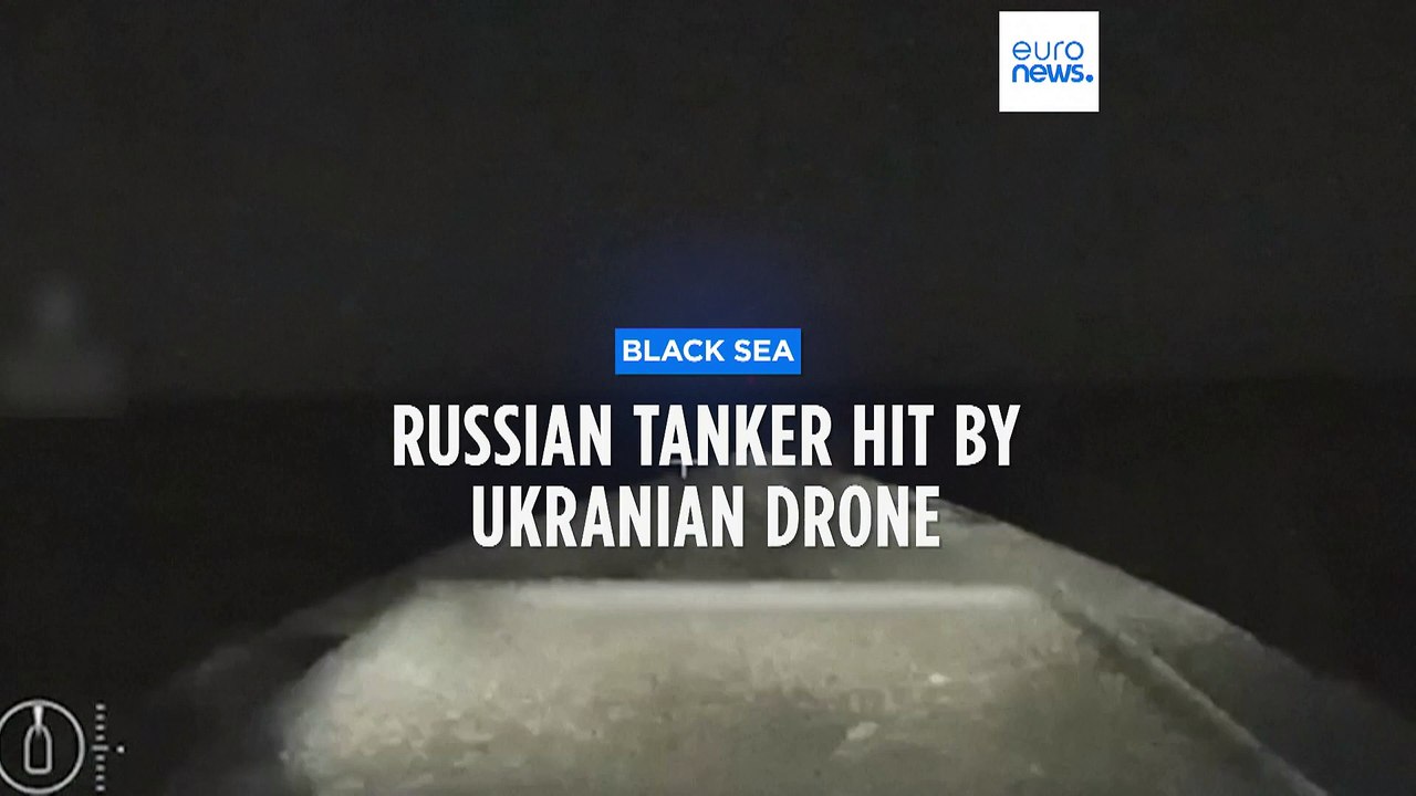 Ukraine sea drone attack damages Russian tanker in the Black Sea near Crimea