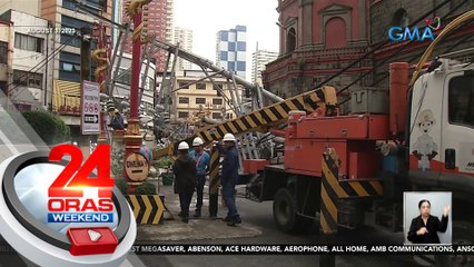 Pagkakabit ng mga kable sa poste ng MERALCO, hinigpitan | 24 Oras Weekend