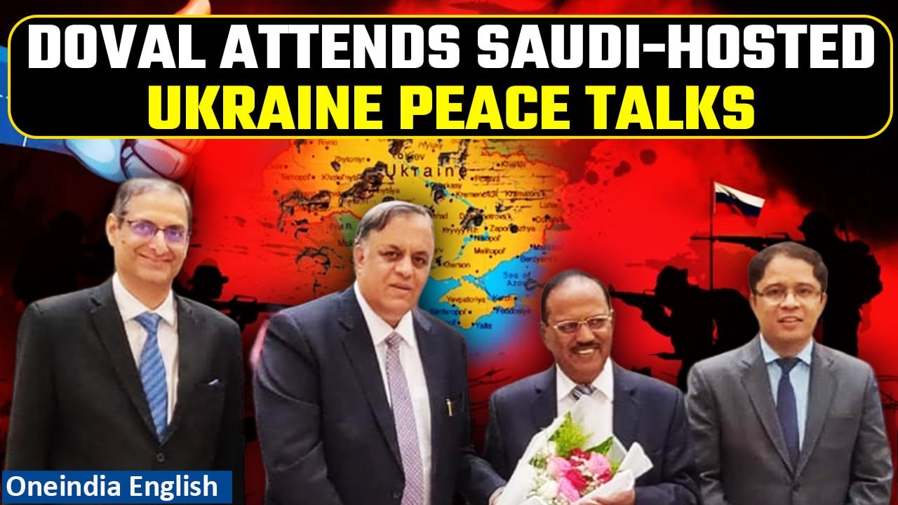 Ajit Doval reaches Jeddah for Saudi Arabia hosted Ukraine peace talks | Oneindia News
