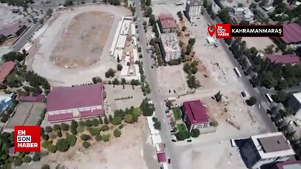 Depremin merkez üssü Kahramanmaraş'ta son durum havadan görüntülendi