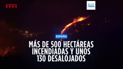 España | Más de 500 hectáreas incendiadas y unos 130 desalojados en Portbou, frontera con Francia