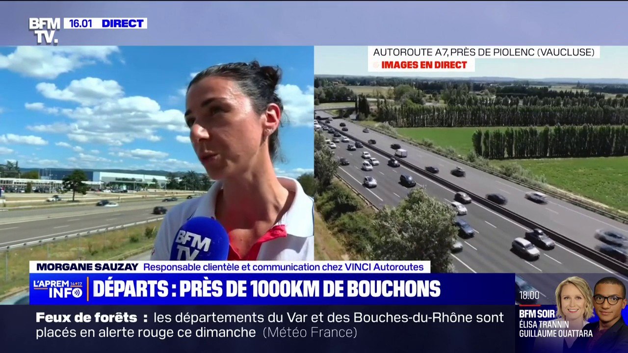 Chassé-croisé estival: 1h30 de bouchons sur l'autoroute A7 entre Valence et Orange