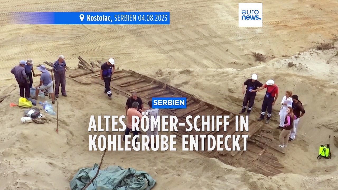 Serbische Bergleute legen 2.000 Jahre altes Römerschiff frei