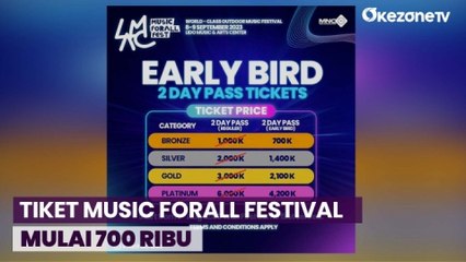 Siap War Tiket Early Bird Music Forall Festival, Mulai 700 Ribu