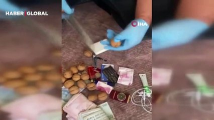 Cevizin içinden uyuşturucu çıktı
