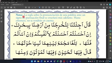 11. Leer el Corán en árabe - Lectura: Alif con yazm (págs. 38-40)
